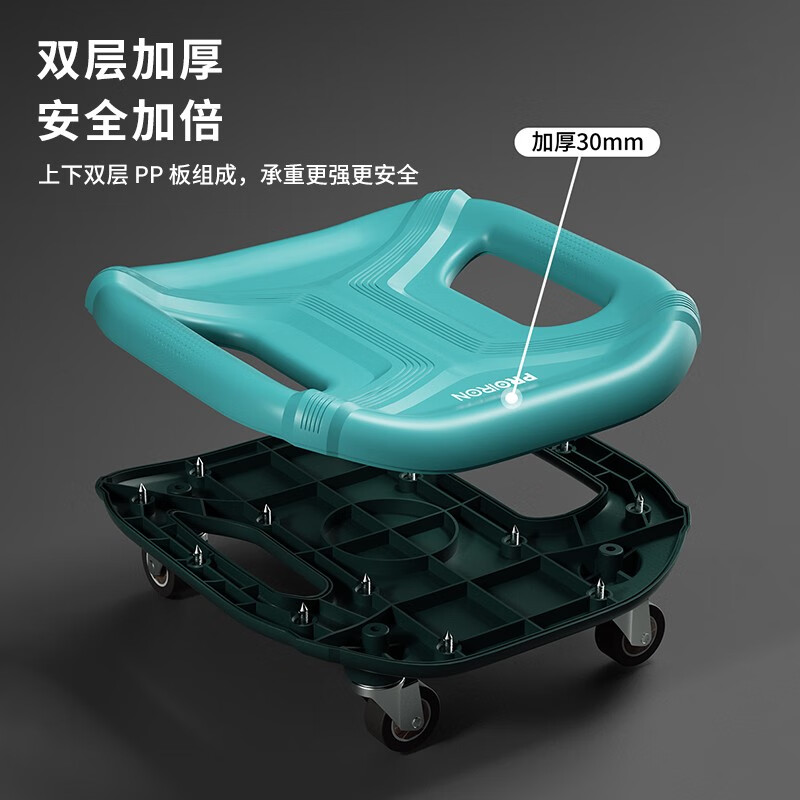 PROIRON Silent Abdominal Sliding Disk with Kneeling Pad Universal Roller Abdominal Muscle Fitness Core Training Vest Line for Men and Women Rock Gray - Silent Upgrade with Kneeling Pad*2