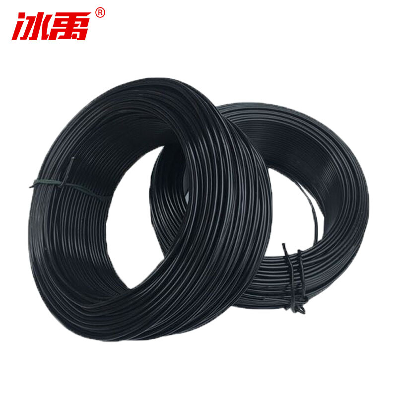 Bingyu BY-30251 Plastic coated iron wire binding wire Optical cable communication strap Black round iron core 0.7mm outer diameter 1.3 (70m)
