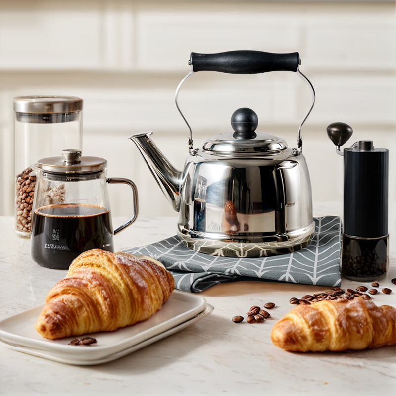 Botis Botis high quality stainless steel kettle gas gas induction cooker universal whistle household kettle N5 type single bottom kettle (with spout cover) 2.5L