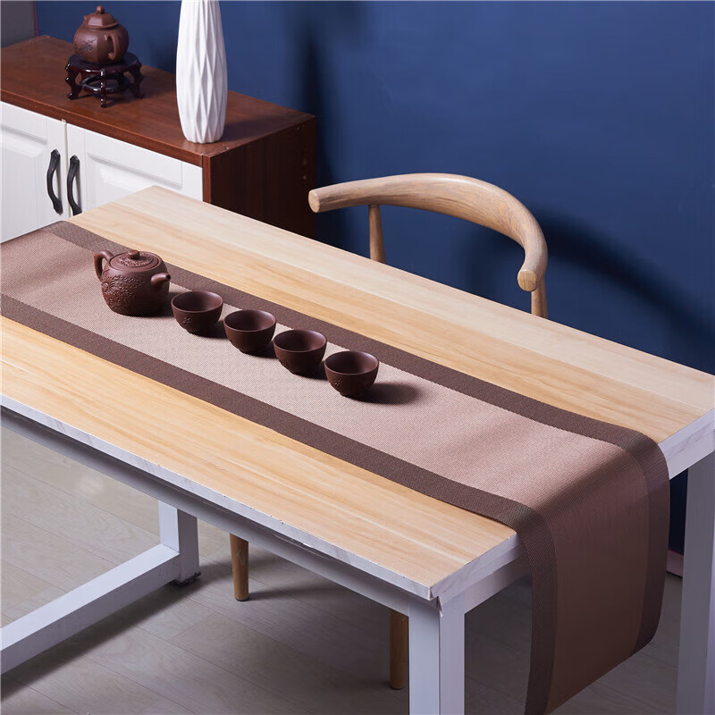 Ivy table flag Chinese tea mat waterproof tablecloth long coffee table tablecloth tea table mat coaster place mat 30*180 tea ceremony