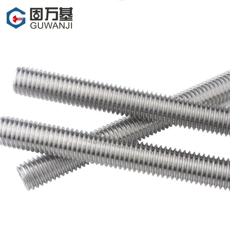 Guwanji 304 stainless steel thread screw 1 meter long full thread screw through thread full thread screw ceiling screw set 304 material M8*1 meter 1 piece