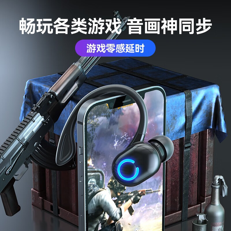 Newcomer 0.01 event area, buy car Bluetooth headset with one point, wireless ear-mounted type, super long battery life, large battery, elegant black, top-level HiFi sound + super long battery life