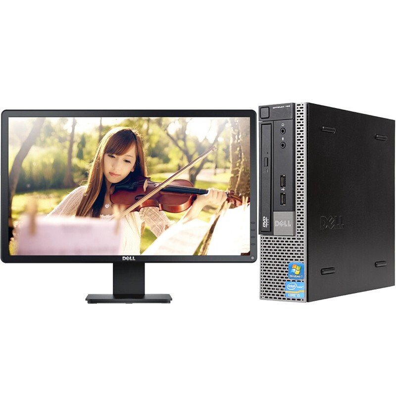 Second-hand 90% new DELL/Dell second-hand computer desktop with monitor, dual-core and quad-core complete set, home entertainment, office, learning solid state, small chassis G2030/8G memory 240G+21.5 monitor