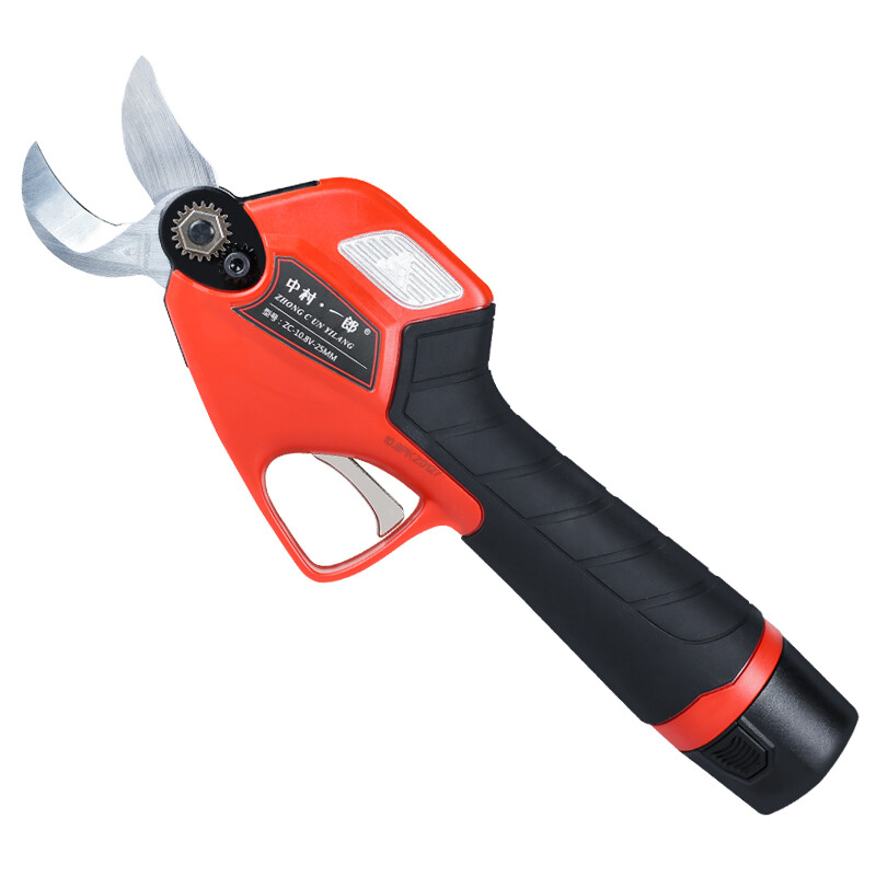 Deer-colored double-knife linkage electric pruning scissors for fruit trees and gardens rechargeable household portable branch pruning scissors 10.8V 25MM Bluetooth high-end electric shears (two pieces