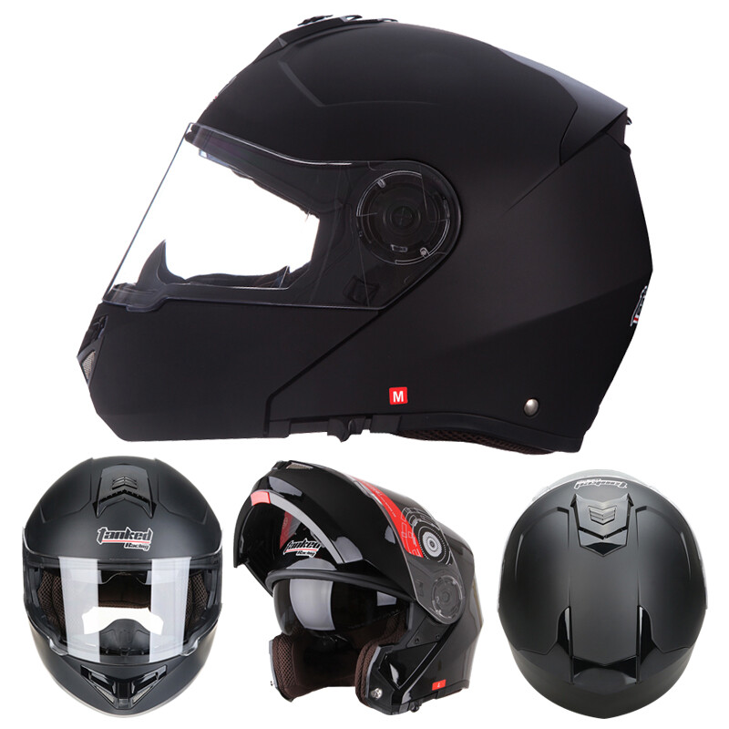 Tank motorcycle helmet T270 open-face helmet 3C certified dual lens four-season anti-fog riding helmet sub-black XL