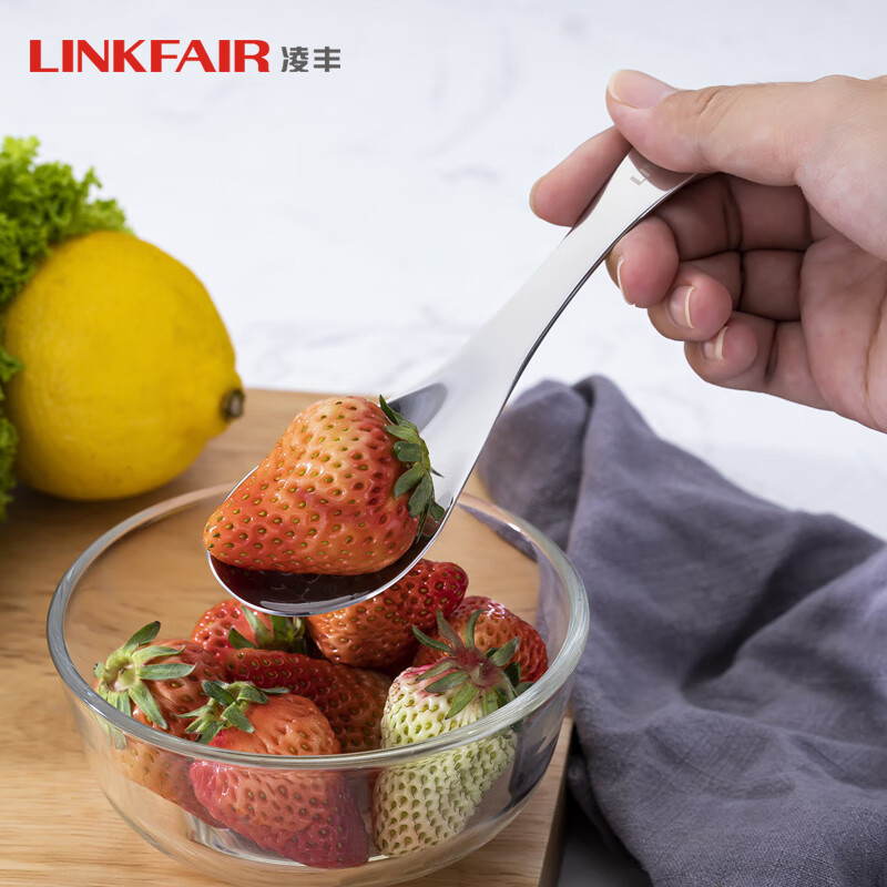 Lingfeng (LINKFAIR) 304 stainless steel soup spoon, soup spoon, meal spoon, eating spoon, children's spoon, Kada series table spoon (pack of 5)