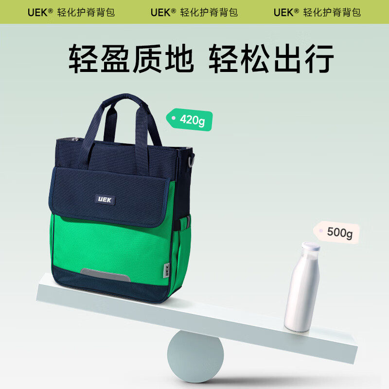 UEK primary school student tutoring bag portable children's handbag cute tutoring bag crossbody bag art bag sapphire blue