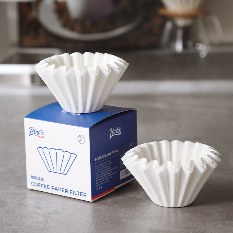 Bincoo coffee filter paper hand-brewed coffee fan-shaped filter paper household drip-style American coffee machine universal filter paper