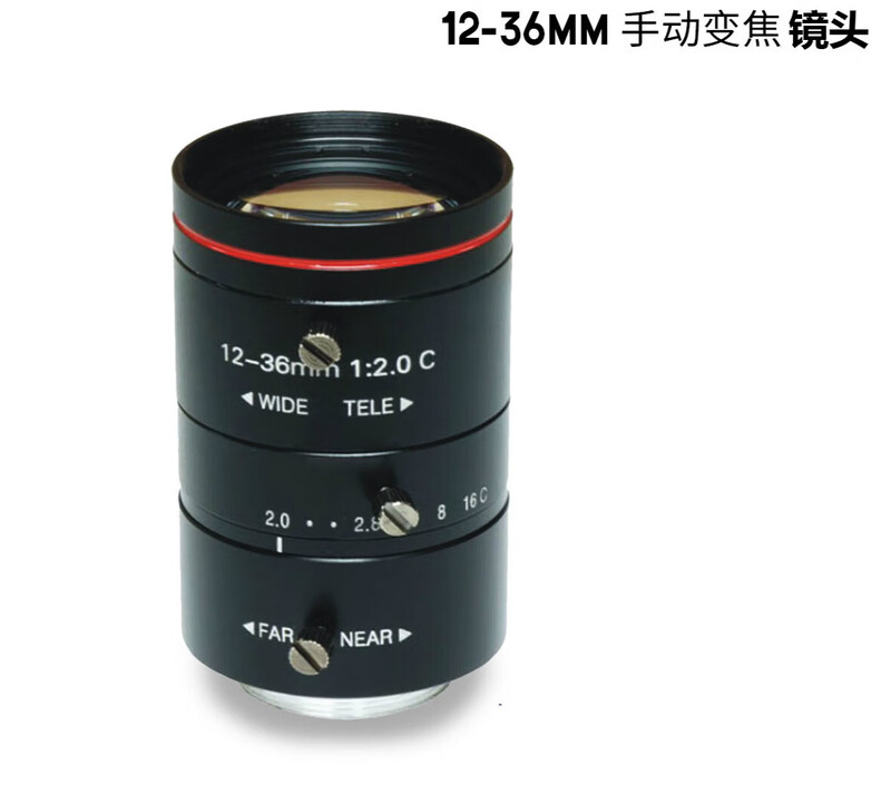 Manual zoom machine vision industrial camera lens C-mount 2/31/2-inch FA telephoto C-mount lens 4-12mm2mp 1/2 C-mount 10-50mm10mp 1/1.8 C-mount