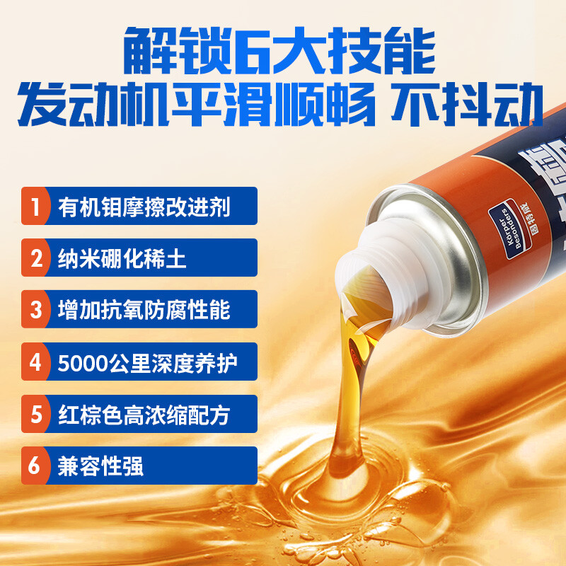 Goodway engine anti-wear protective agent, noise reduction, anti-wear protective agent, relief from burning oil, additive repair agent 280ML