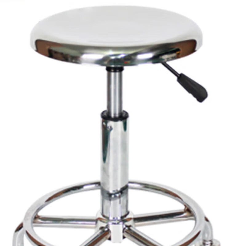 Wenstan WST208 workshop stool stainless steel assembly line work stool round lifting swivel chair hospital work station foot nail type