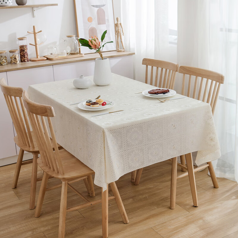 Qinmei tablecloth waterproof, oil-proof and anti-scalding PVC cloth simple tablecloth tablecloth table mat 140*180cm NR09 meters