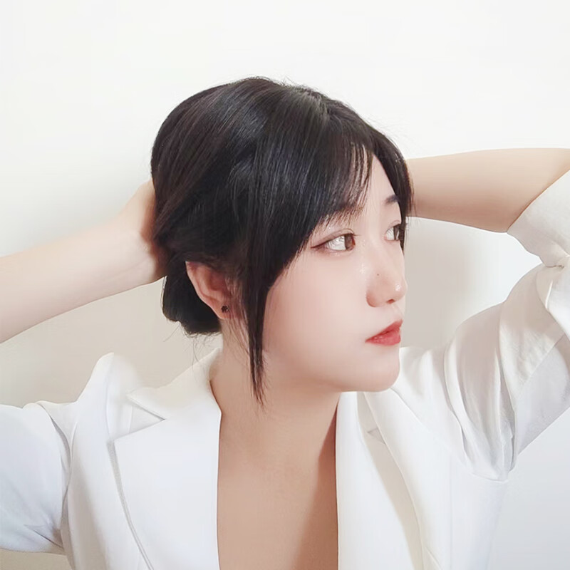 Private Yuanqi Shanghai Store Wig Piece Jurchen Hair Large Area Covers Scarce White Hair on Top of Head Naturally and Tracelessly Increases Hair Braided Hair 13 15 Natural Black 35cm Suitable for Collarbone Hair