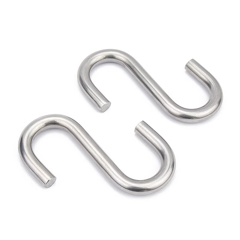 Jinchao S hook 304 stainless steel S-shaped hook S-shaped hook S hook industrial hook convenient hook load-bearing M6 (5 pieces)