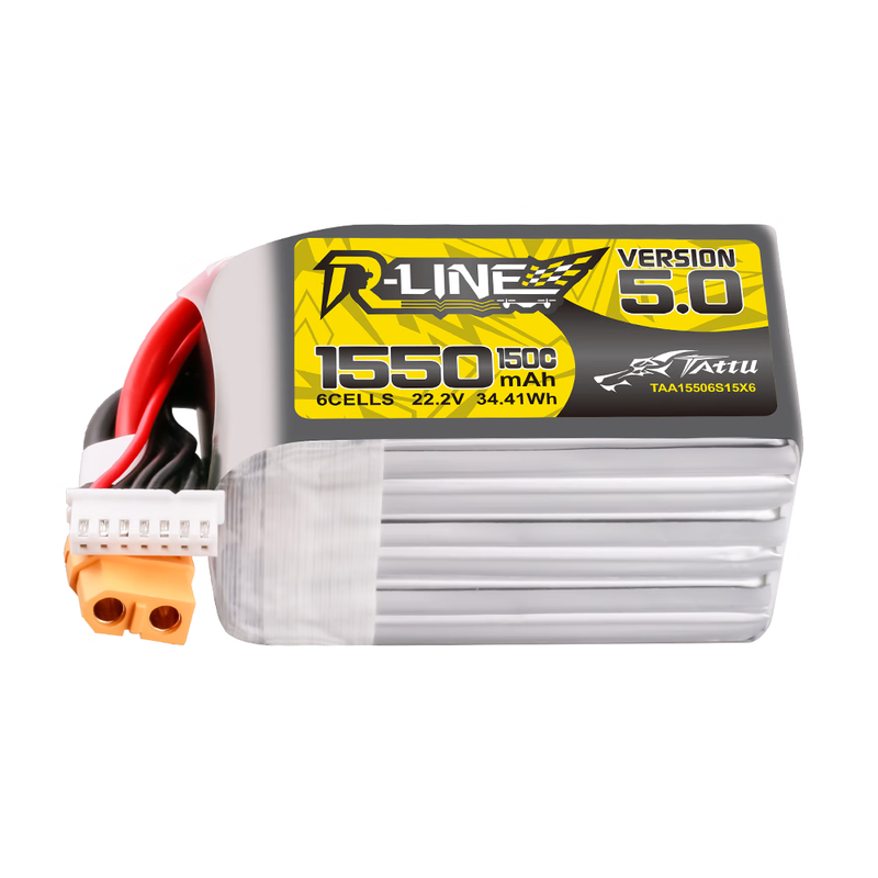 Grignard Brick TATTU R-LINE 5.0 1550mAh 150C 22.2V 6S1P XT60 plug FPV drone training training battery