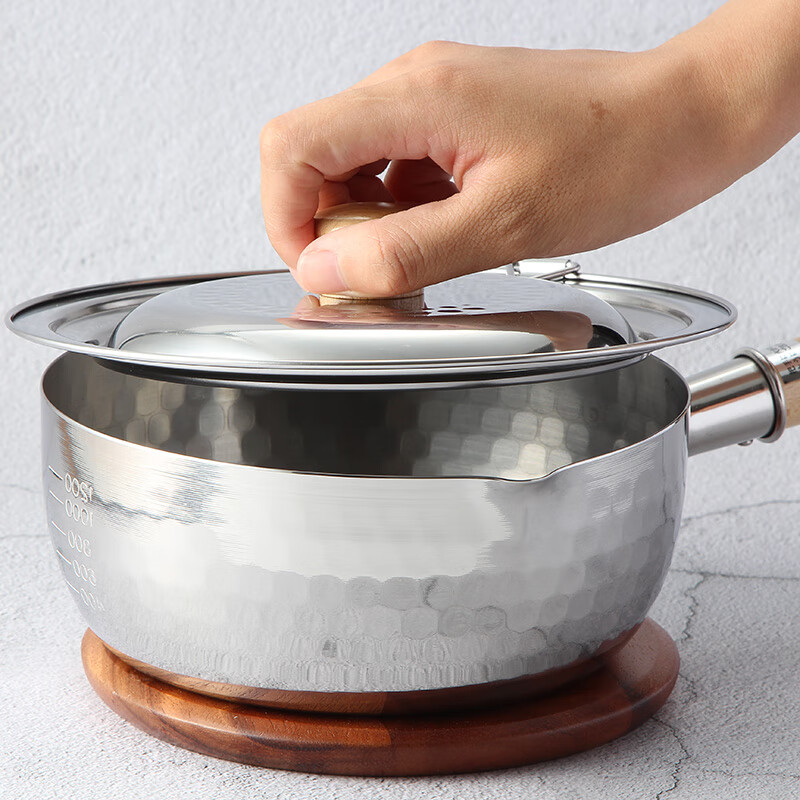YOSHIKAWA Japan original imported Yoshikawa Snow Ping Pan lid milk pot soup pot stainless steel lid 16-22cm dual use YH9498 Snow Ping Pan dual use lid 18-20cm
