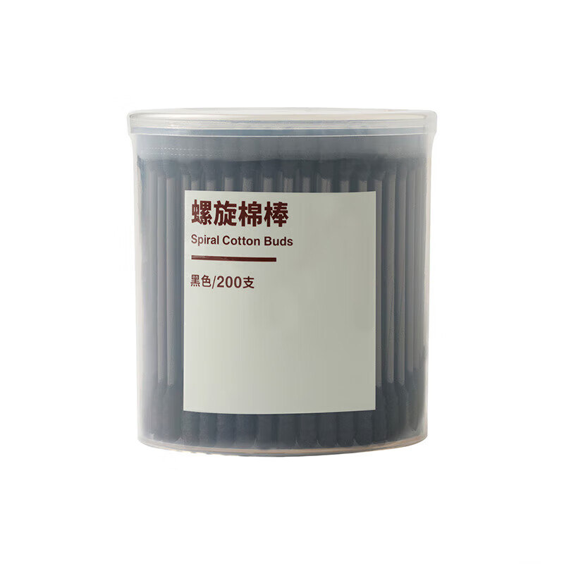 MUJI spiral cotton swabs new product black/200 pieces/79.0mm 1.0mm