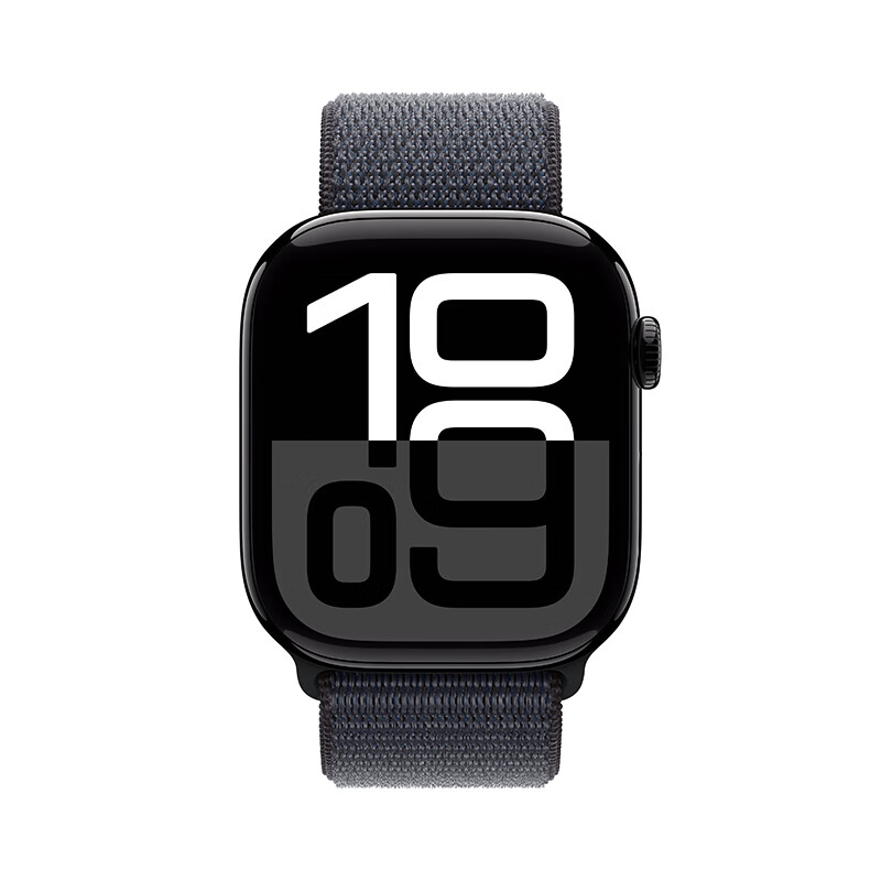 99% new Apple/Apple Watch Series 10 smart watch GPS model 46mm bright black aluminum metal case thick black color loop sports strap MX283CH/B