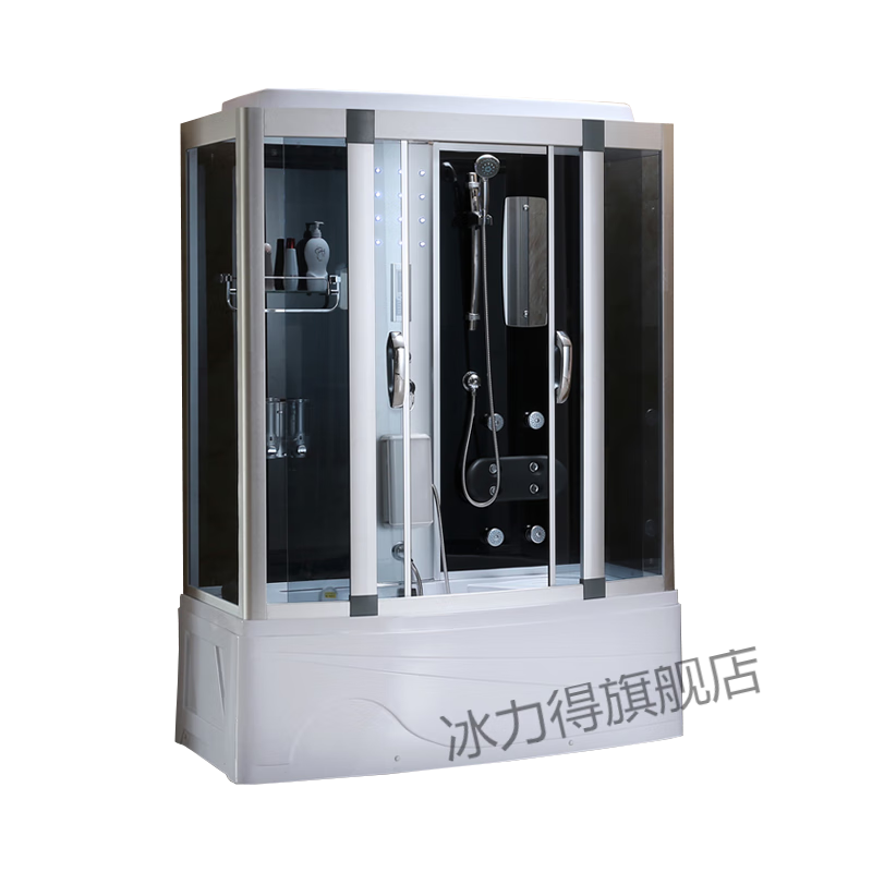 Jingga Bathroom Steam Room Massage Surf Rectangular Integrated Shower Room with Bathtub Integrated Bathroom Home 150X85 Standard + Surf (Left Pillow) + Ozone Contains Steam a