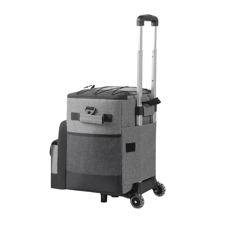 Benchi Car Insulation Box Trolley Insulation Bag Shopping Waterproof Insulation Bag Seafood Preservation Medicine Picnic Breast Milk Refrigeration With Trolley Model (35L)