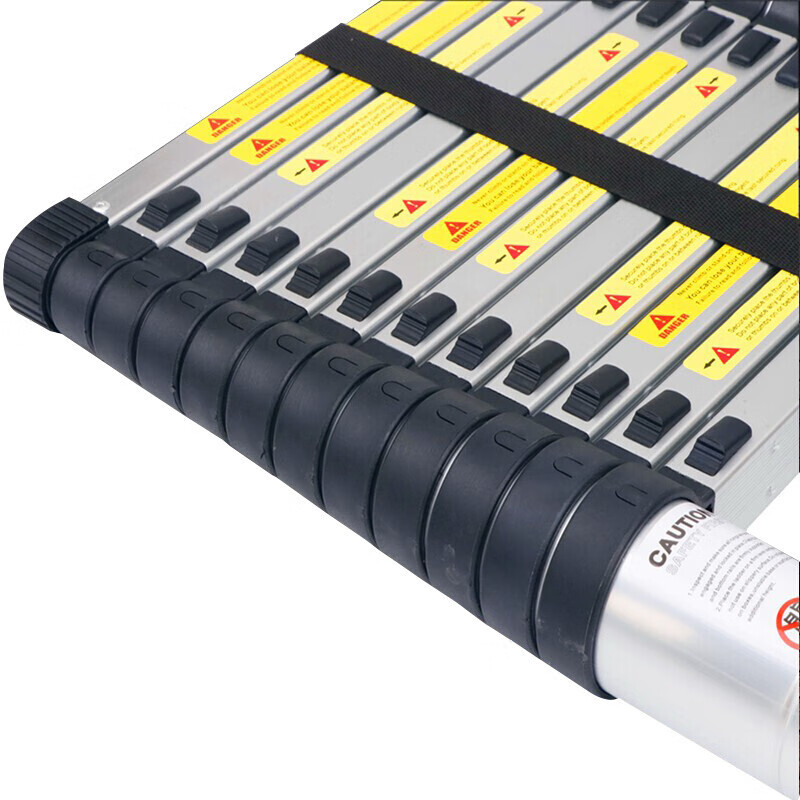 Bingyu Aluminum telescopic ladder Bamboo ladder thickened engineering ladder straight ladder straight ladder lifting staircase 16-step single-sided ladder 6.2 meters step distance 40cm BYS-376