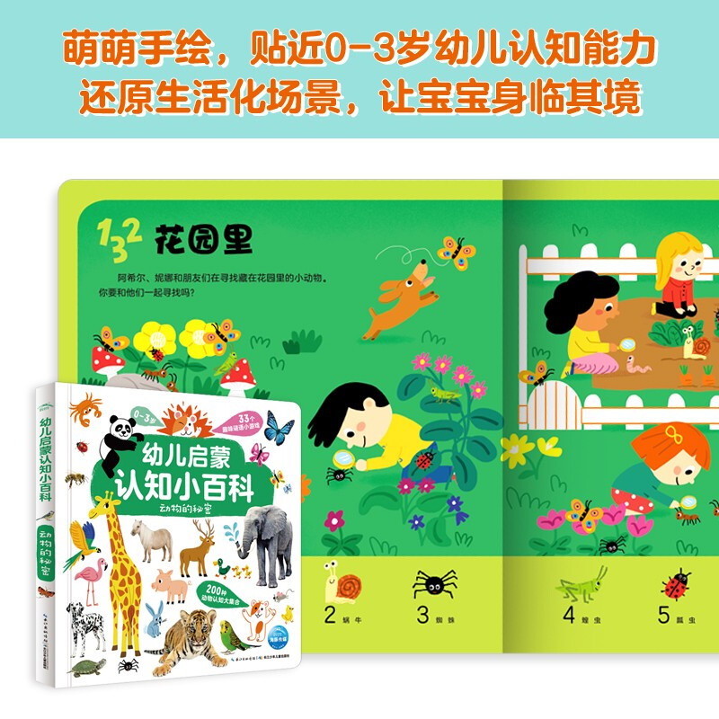 Children's enlightenment cognitive encyclopedia set, complete with 4 volumes 0-3 years old books, early childhood enlightenment children's books, popular science baby books, children's books, early education enlightenment encyclopedia (China Environmental Labeling Products Green Printing)