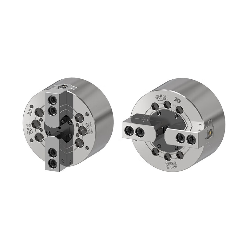 Huili's custom-made standard all-steel body two-jaw hollow real CNC hydraulic chuck 5 6 8 10 12 inches 15-inch hollow two-jaws without flange