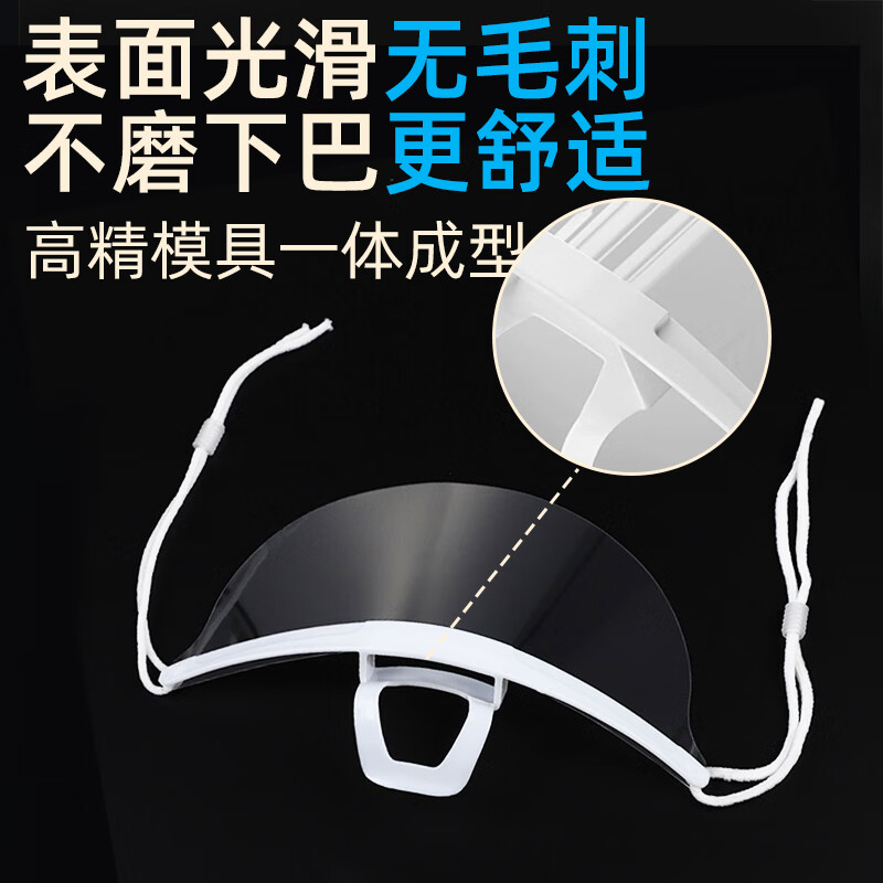 Okeyun transparent mask for catering, anti-droplet saliva, food-grade material, plastic, kitchen, chef, restaurant, canteen, breathable