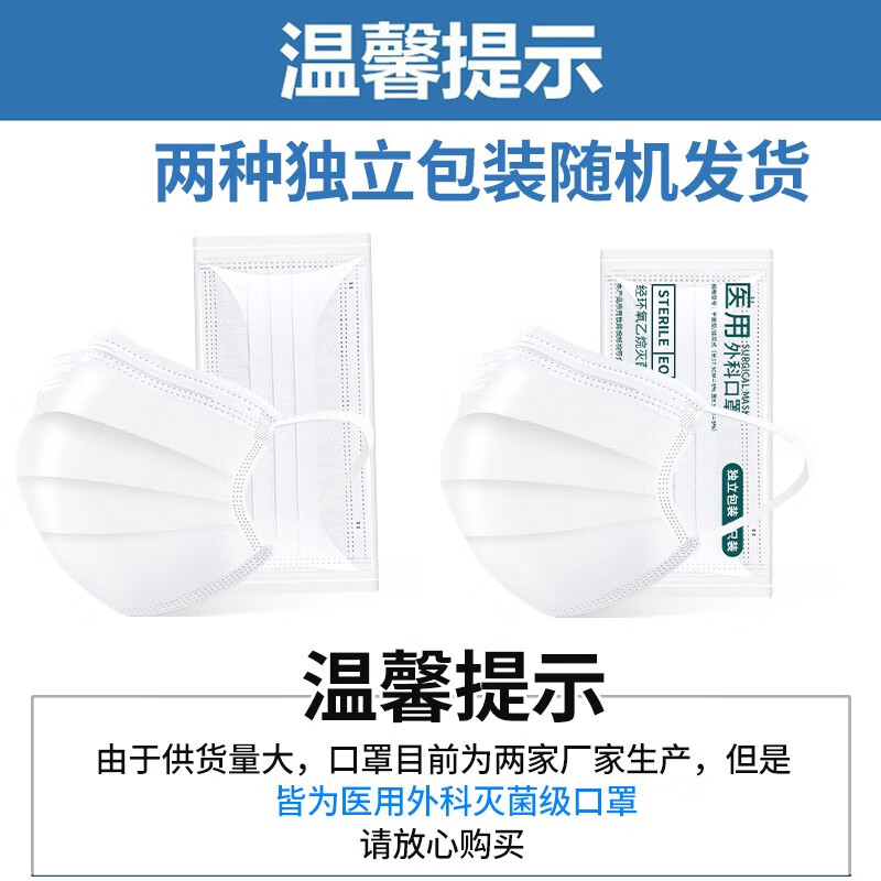 Yalanshi medical surgical masks individually packaged sterilization grade disposable medical masks for adult men and women protective influenza masks sterilization grade white 100 medical surgical masks individually packaged