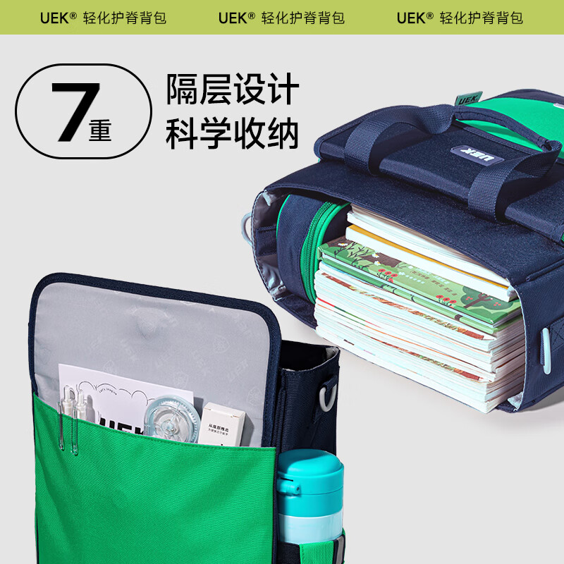 UEK primary school student tutoring bag portable children's handbag cute tutoring bag crossbody bag art bag sapphire blue