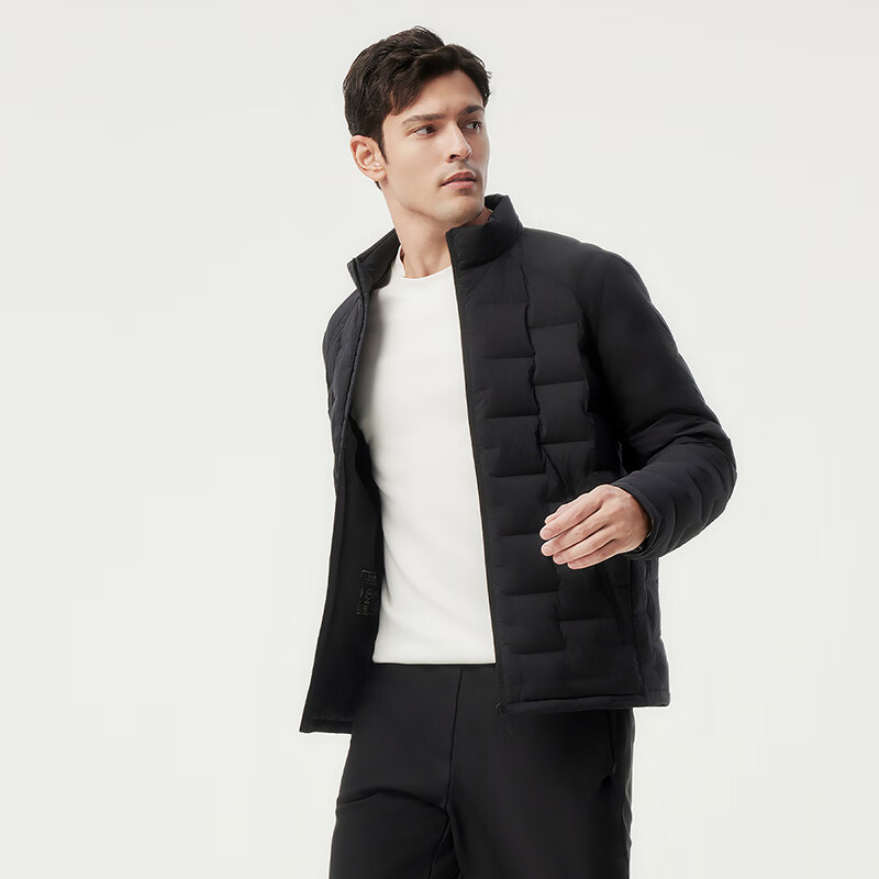 Tambor Lightweight Down Jacket Men's Short Stand Collar Business Sports Casual Warm Jacket 360267A Black 175