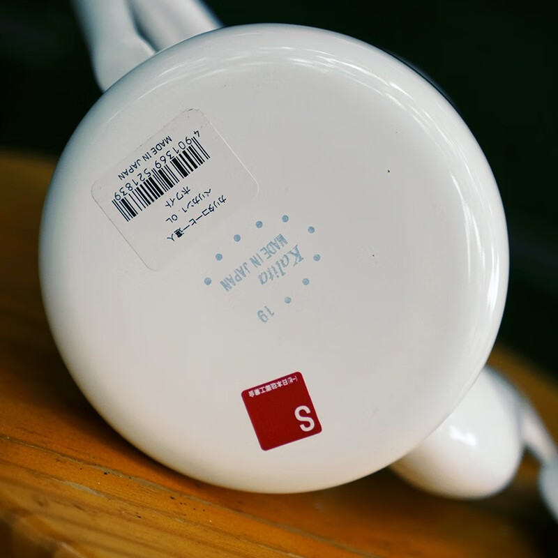 Kalita imported from Japan Kalita hand-pour pot crane mouth thin mouth hand-pour coffee pot enamel enamel coffee kettle 1000ml white
