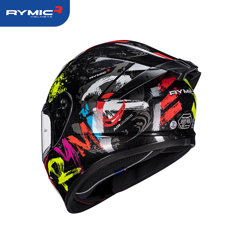RYMIC motorcycle helmet full face 3C certified motorcycle riding helmet all seasons men's and women's running helmet 977 neon XXL