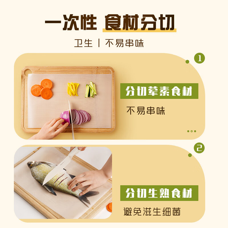 Miaojie Antibacterial Cutting Board Mat 24cm*300cm Textured design saves effort on cutting anvil Sliding knife facilitates cutting to size