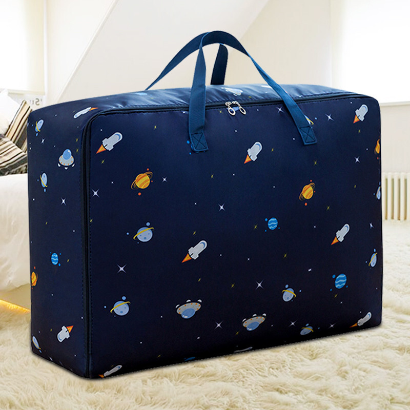 PAIDAI Oxford cloth moving bag thickened waterproof luggage storage bag quilt clothing storage organizer bag packing bag 105L+105L star chart 2 pieces 70*30*50cm