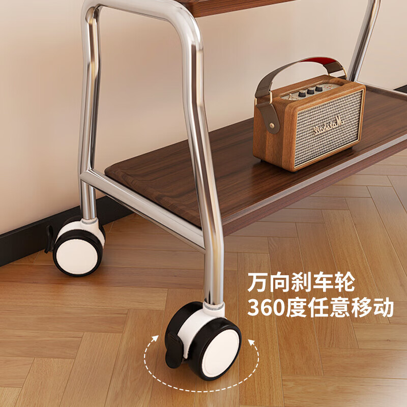 ProPre TV mobile stand 32-100 inches universal TV floor stand removable stainless steel/wood grain wheel living room bedroom TV hanging rack TV stand 32-75 inches stainless steel double layer/perforated board storage rack