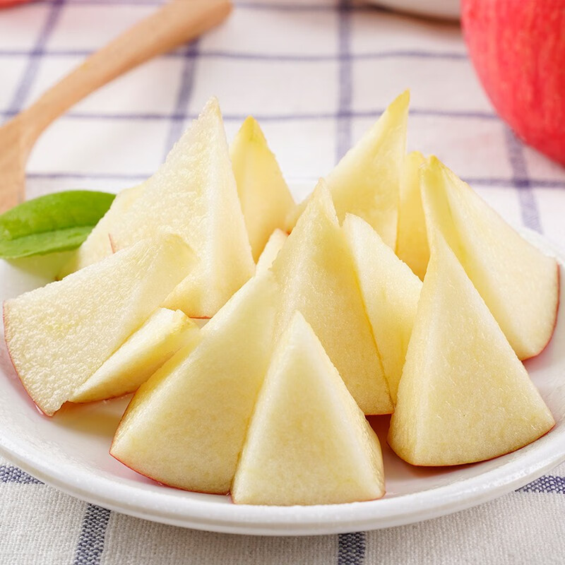 Top Fruit Industry Luochuan Apple Shaanxi Yan'an Red Fuji Fresh Fruit Crisp and Sweet Rock Candy Heart Apple for Pregnant Women 12 Pieces 75mm Medium Fruit Gift Box