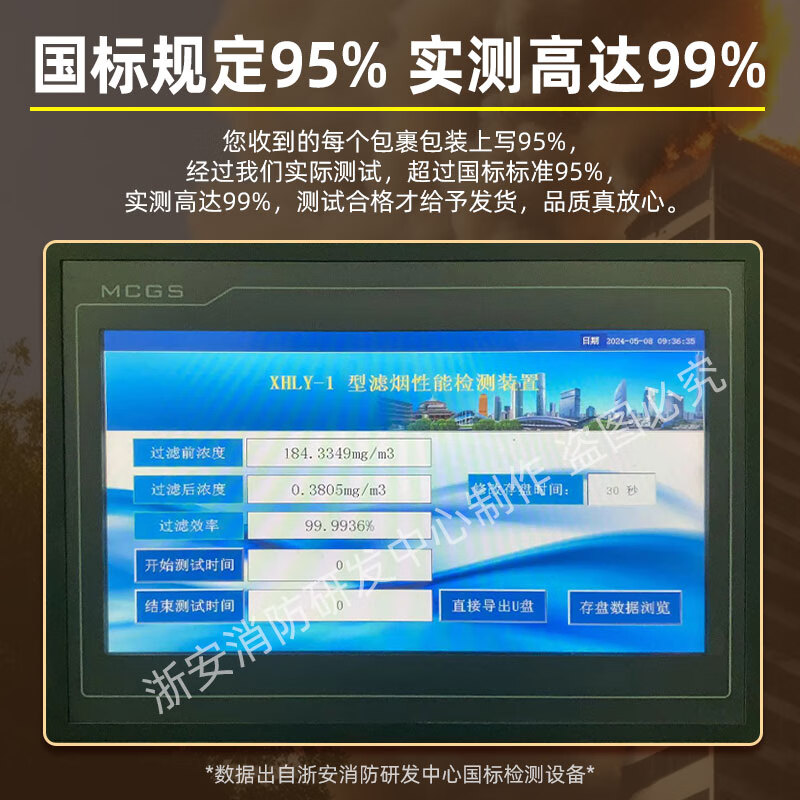 Xingyongan gas mask anti-smoke fire mask fire mask high-rise escape self-rescue respirator 3C certification TZL30