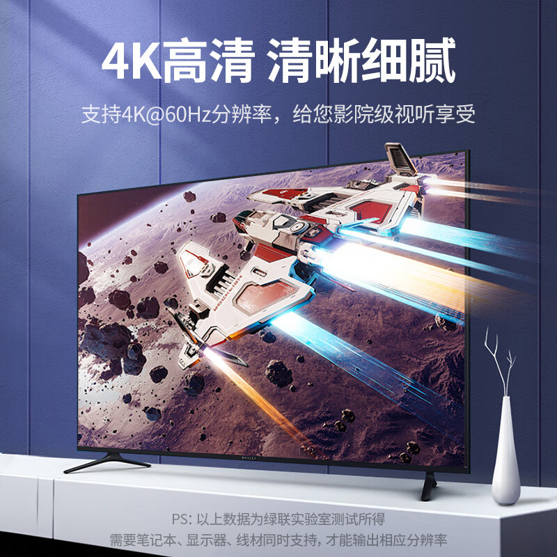 Greenlink Type-C to HDMI female adapter converter cable Thunderbolt 4/5 extension 4K60/2K144Hz HD Mac notebook phone screen projection cable external monitor