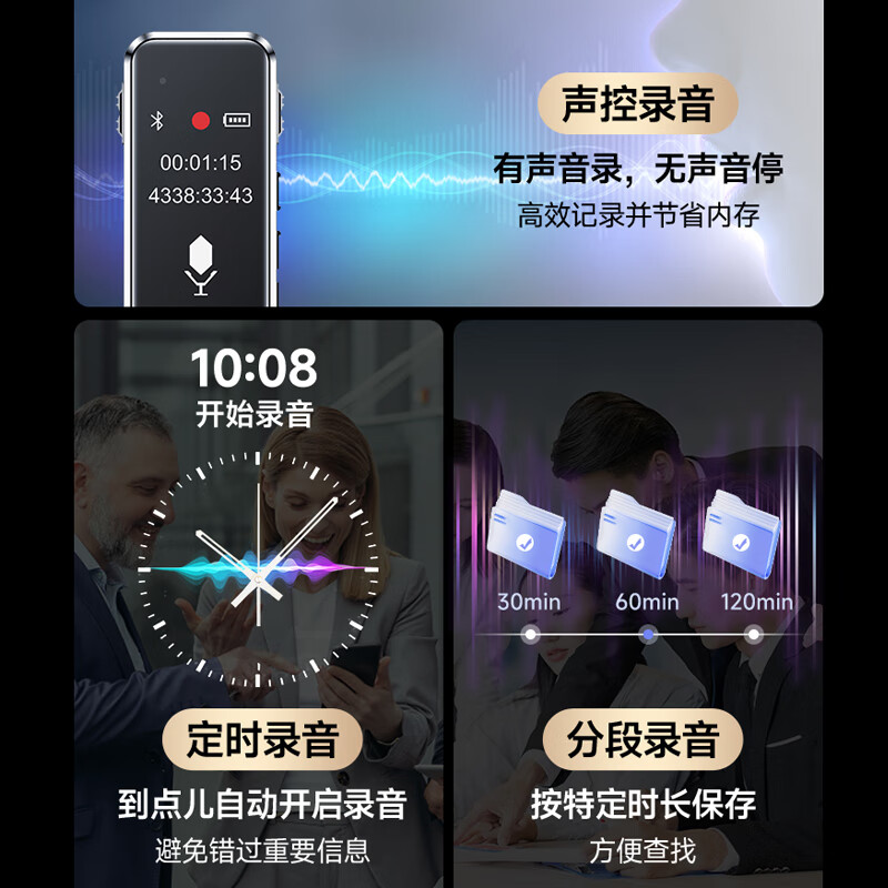 Newman 64G voice recorder Ai smart V5pro to text translation, ultra-long standby, meeting minutes, small portable, professional high-definition lawyer record, can be connected to mobile devices