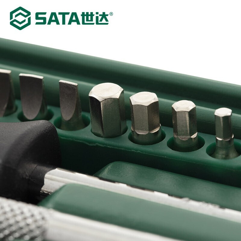 SATA Quick Repair Shop Ratchet Socket Wrench Auto Maintenance and Repair Tool Box Set 52 Pieces 6.3MM Series Socket Set 09002