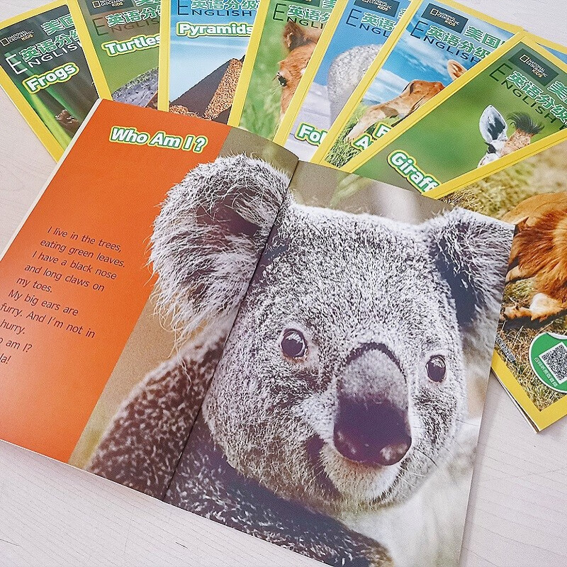 Malt Master Little Koala Dot Reading Pen Matching Book National Geographic Popular Science English Graded Reading English Enlightenment Learning Book Foreign Language Graded Reading Classic IP National Geographic Ladder Graded Reading Some contain dot reading pens Level 2 Suitable for middle and upper grades of primary school