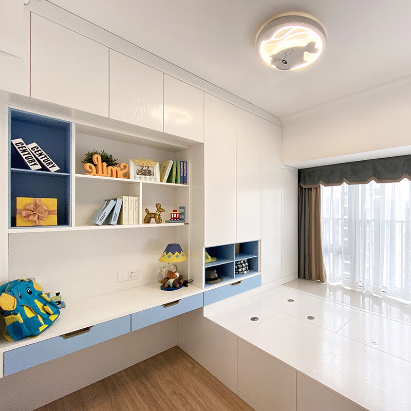 Sophia tatami bed wardrobe integrated bedroom multi-functional bed cabinet European style single bed study room bookcase storage combination cabinet membership bonus