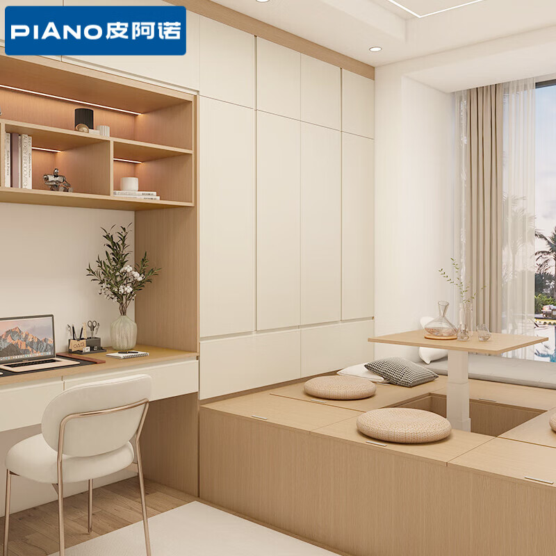 PIANO whole house customized tatami bed wardrobe bookcase integrated bedroom modern simple tatami customized bedroom furniture advance payment