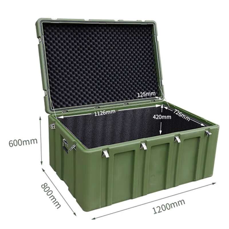 Zhongjiu Rotational Molding Box Outdoor Vehicle Storage Tools and Equipment Storage Box Earthquake Rescue and War Preparedness Material Box Length 800* Width 600* Height 500mm Empty Box
