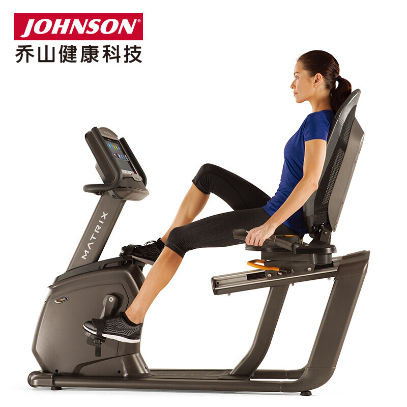 JOHNSON Exercise Bike R50 Recumbent Bicycle Home Silent Power Bicycle High-end Commercial Fitness Equipment XR 8.5-inch Electronic Blue Screen