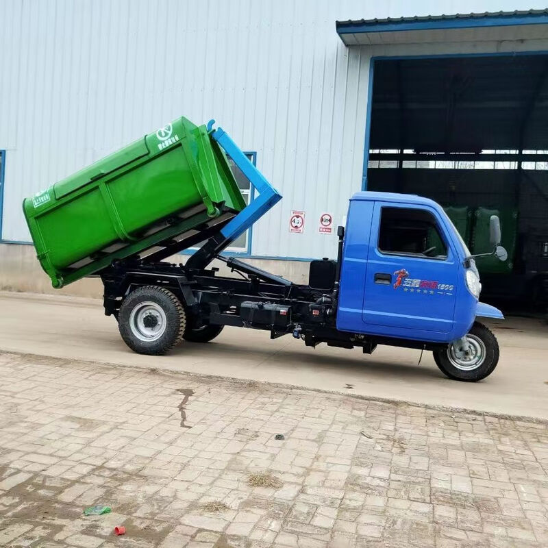 Three-wheel sanitation truck hook-arm garbage truck National VI gasoline hook-arm truck Domestic garbage removal truck hook-arm box transfer truck Foton hook-wall garbage truck