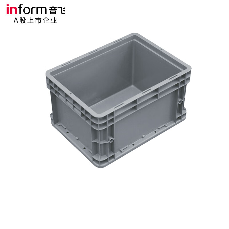 INFORM turnover box European standard EU box storage box thickened plastic auto parts logistics box 400*300*230mm default gray (blue please note)