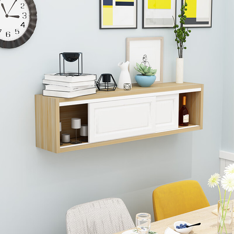 Kezitu wholesale glass door hanging cabinet sliding door hanging cabinet wall cabinet balcony wall kitchen cupboard living room wall cabinet custom-made assembly glass sliding door length 1 meter 2 * 30cm deep * 40cm high -