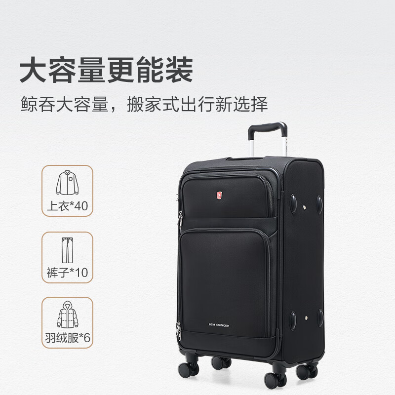 Hermes Oxford cloth suitcase checked trolley case 24 inches men's business large-capacity suitcase women's front open lid canvas box